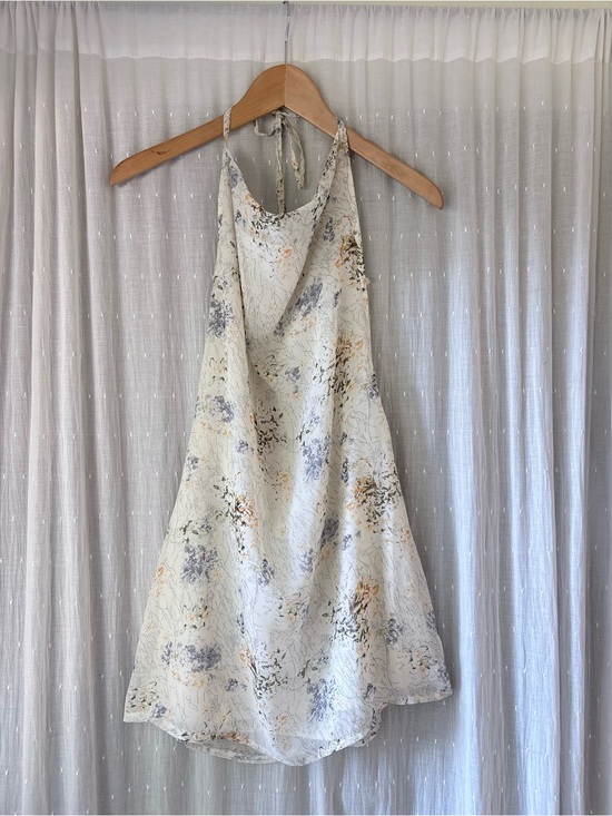 Dresses & Skirts - Women's Cream Floral Halter Dress